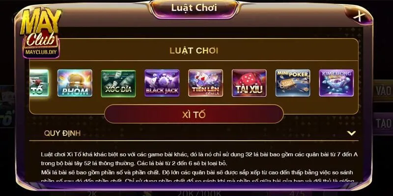Các tập hợp tay bài trong game online