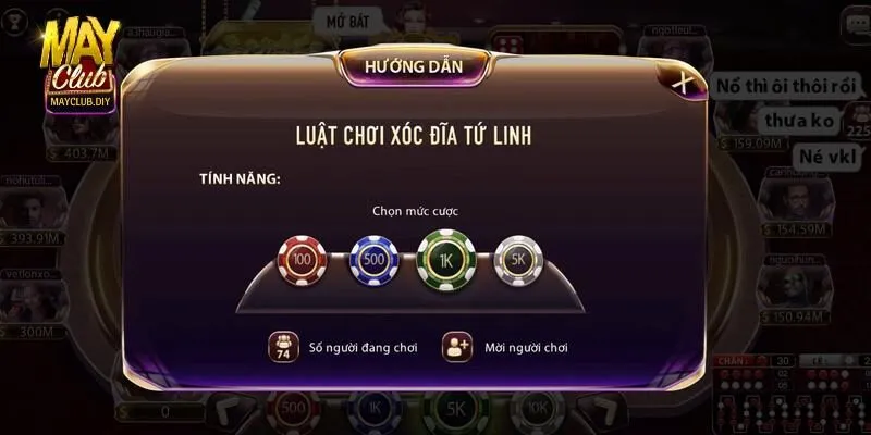Luật đánh xóc đĩa tứ linh cực hiệu quả