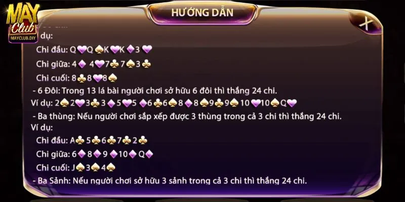 Quy định về việc ăn bài thắng thua